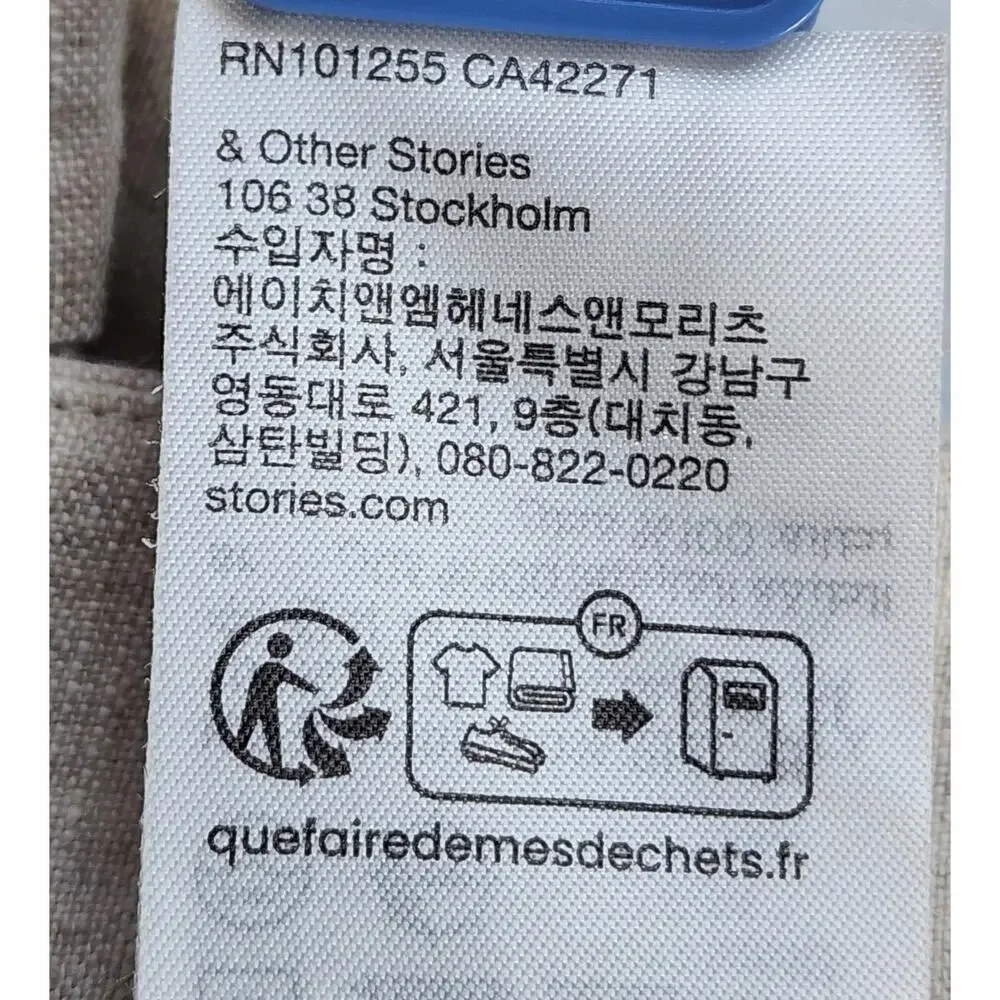 & Other Stories Shorts Womens EUR 34 Beige Linen Pleated Chino High Rise - Picture 14 of 16